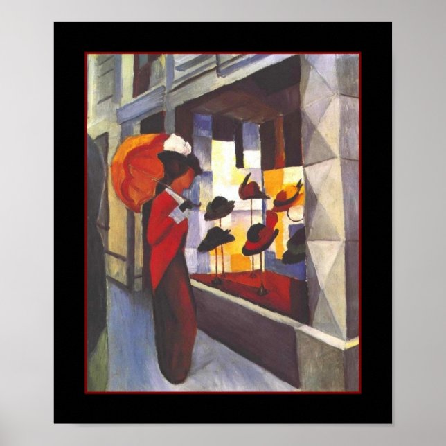 Poster Vintage Art August Macke Hat Store (Front)