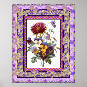 Poster Vintage Art Flowers