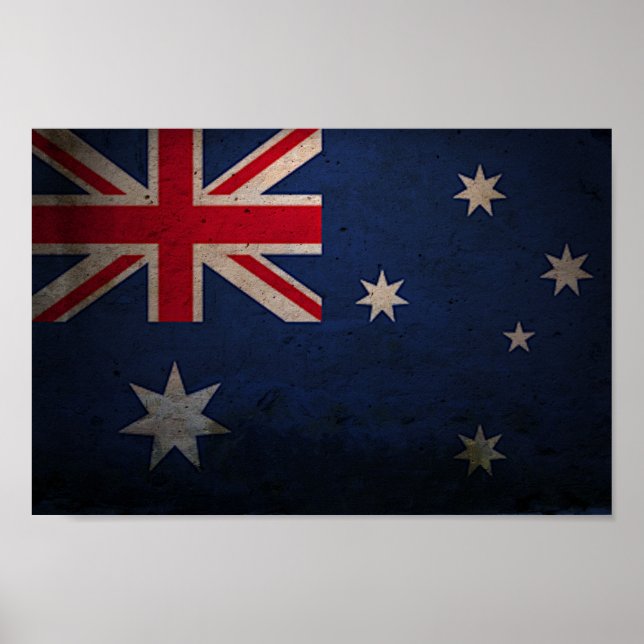 Poster - Vintage Australian Flag (Front)