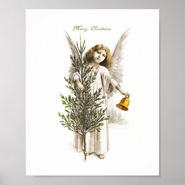 POSTER : VINTAGE CHRISTMAS ANGEL (Front)