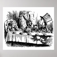 Poster Vintage illustration Alice in Wonderland