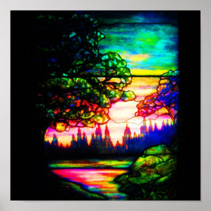 Poster-Vintage Stained Glass Art-TIffany 1 Poster