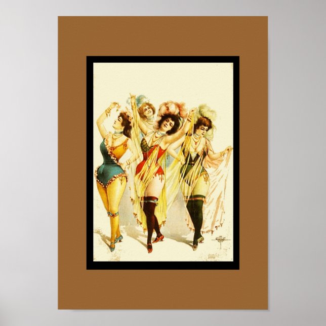 Poster Vintage Theatre Dancing Girls (Front)