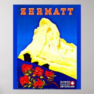 Poster-Vintage Travel Art-Zermatt Poster
