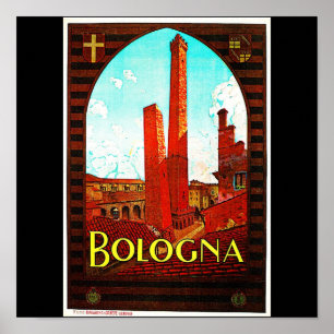 Poster-Vintage Travel-Bologna Poster