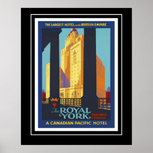 Poster Vintage Travel Poster Royal York Canada
