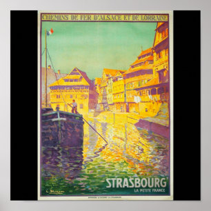 Poster-Vintage Travel-Strasbourg Poster