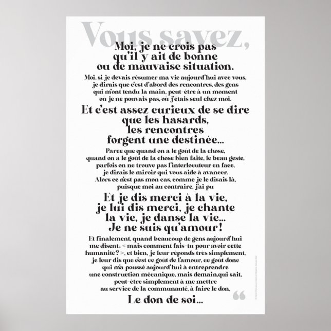Poster VOUS SAVEZ, (Front)