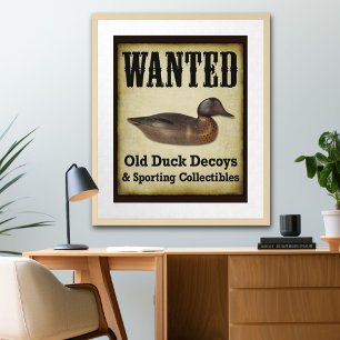 POSTER: Wanted - Duck Decoys Poster