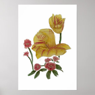 Poster Watercolour Flower Design