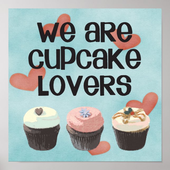 Poster "WE ARE CUPCAKE LOVERS" (Front)