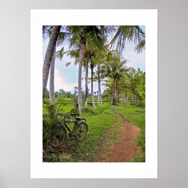 Poster  white (18" x 24")  Ubud Bike Bali (Front)