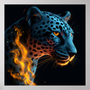 Poster White Leopard