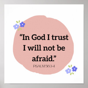 Poster with Bible Verse 12"x12"