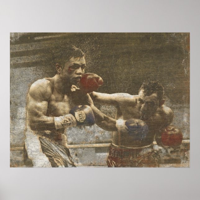 Poster with Boxing Scene from the Ringside (Front)