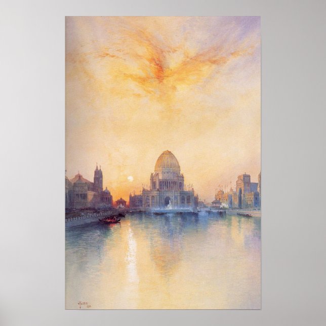 Poster With Chicago World's Fair Painting Of 1893 (Front)