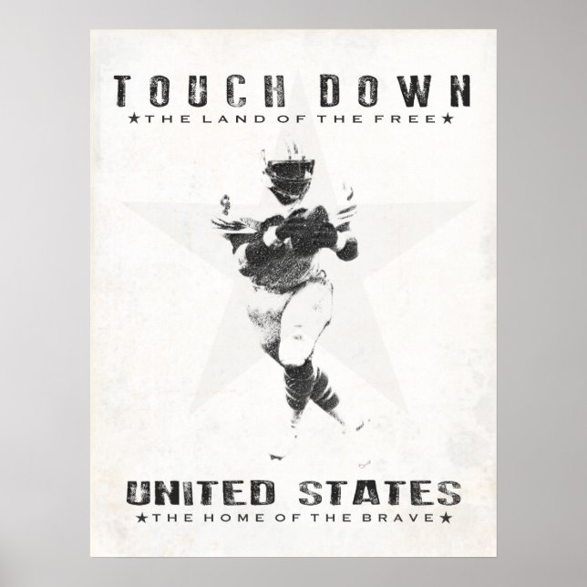 Poster with Cool Football Print (Front)