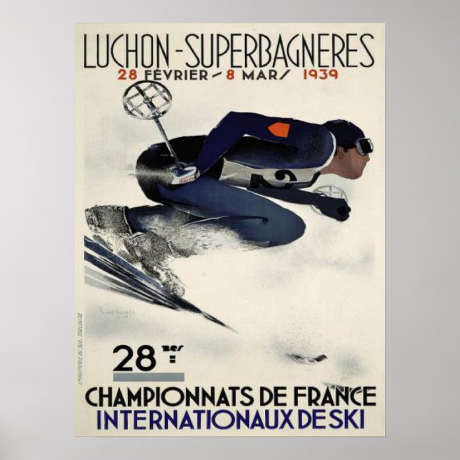 Poster with Cool Ski Poster from France (Front)