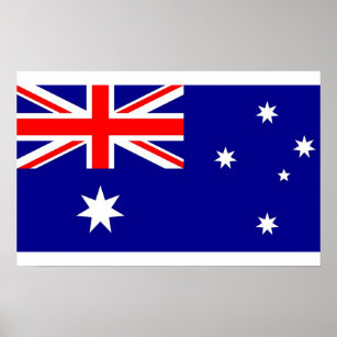 Poster with Flag of Australia
