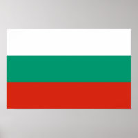 Poster with Flag of Bulgaria