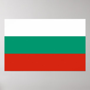 Poster with Flag of Bulgaria