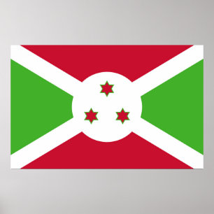 Poster with Flag of Burundi