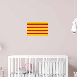 Poster with Flag of Catalonia