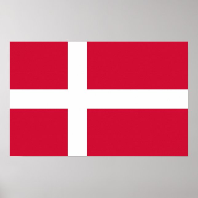 Poster with Flag of Denmark (Front)