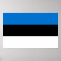 Poster with Flag of Estonia