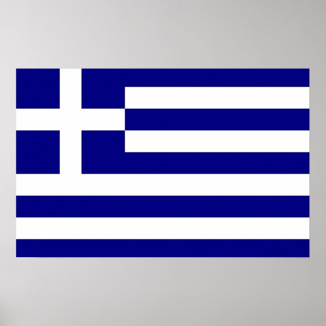 Poster with Flag of Greece (Front)