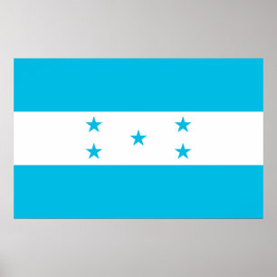 Poster with Flag of Honduras
