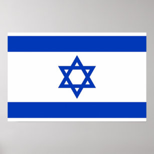 Poster with Flag of Israel