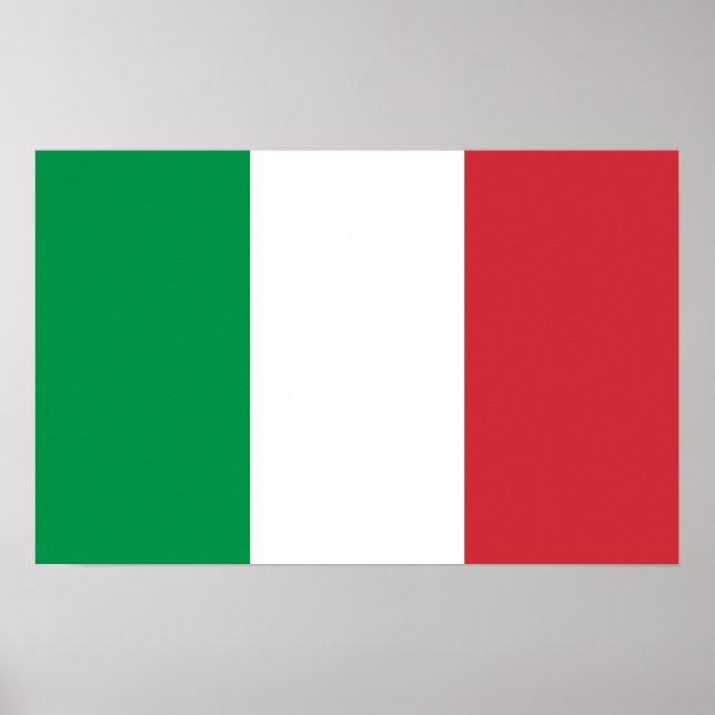 Poster with Flag of Italy (Front)