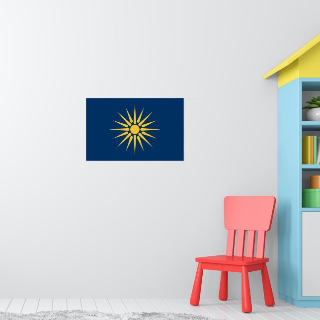 Poster with Flag of Macedonia, Greece (Nursery 1)