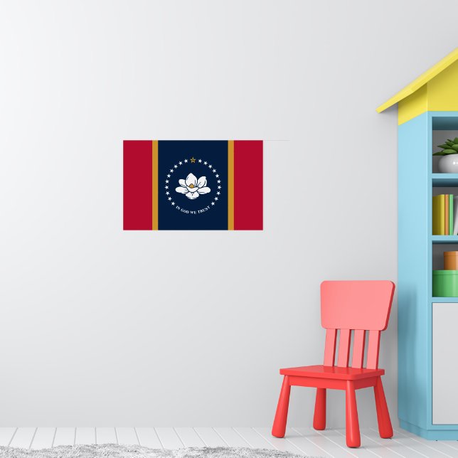 Poster with Flag of Mississippi State, USA (Nursery 1)
