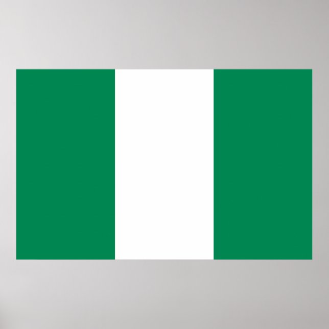 Poster with Flag of Nigeria (Front)