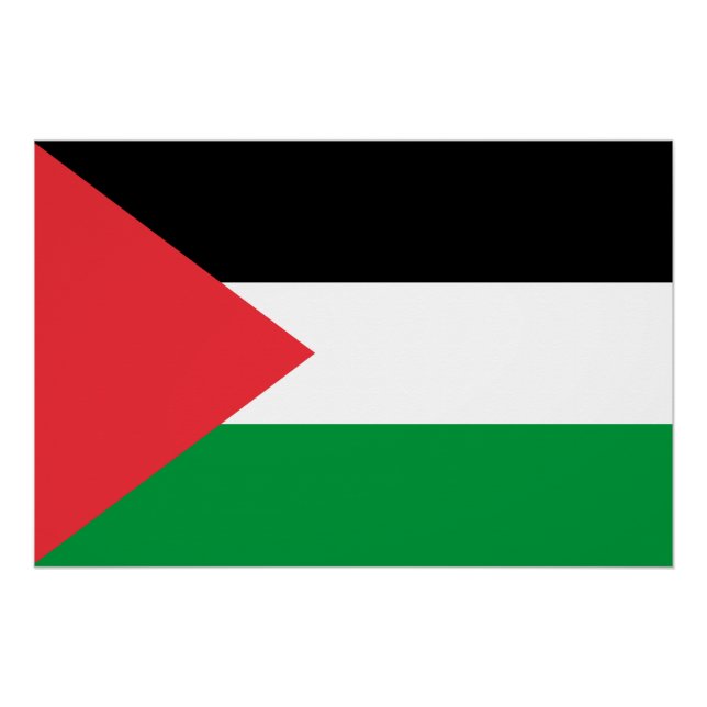 Poster with Flag of Palestine (Front)