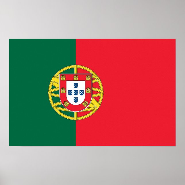 Poster with Flag of Portugal (Front)