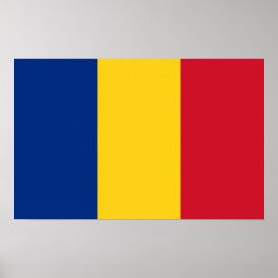 Poster with Flag of Romania