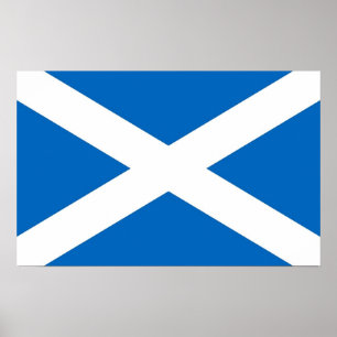 Poster with Flag of Scotland