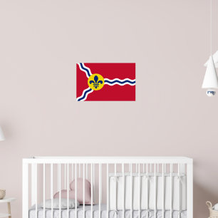 Poster with Flag of St. Louis, Missouri