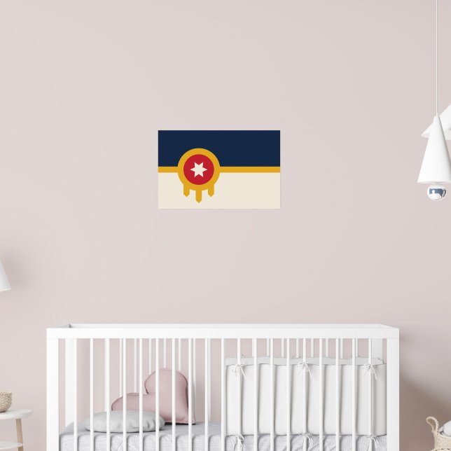 Poster with Flag of Tulsa, Oklahoma (Nursery 2)