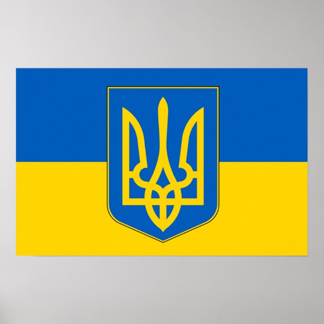Poster with Flag of Ukraine (Front)