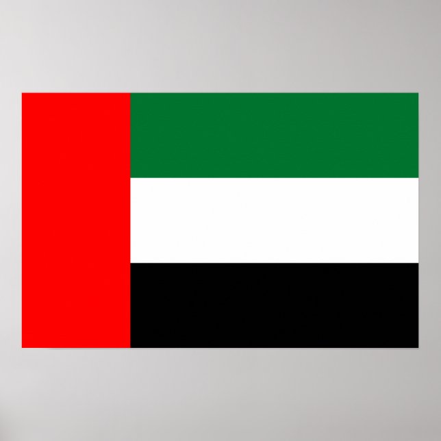 Poster with Flag of United Arab Emirates (Front)