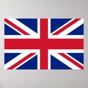 Poster with Flag of United Kingdom