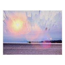 Poster with impressive sea view