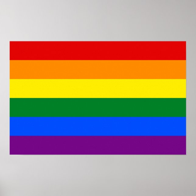 Poster with LGBT Rainbow Flag (Front)