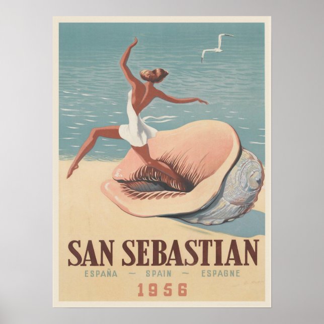 Poster with San Sebastian Advertising Print (Front)