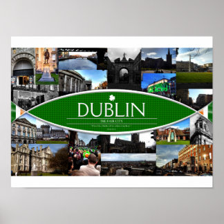 Poster with Scenes from Dublin