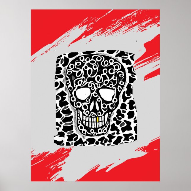Poster with Skull Design (Front)